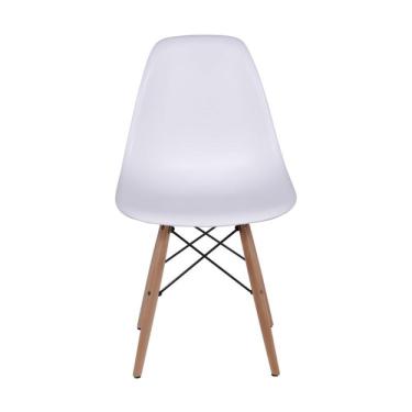 Imagem de Conjunto 4 Cadeiras Eames Dkr Base Madeira Or Design Branco