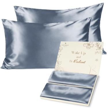 Imagem de Fronha Yanibest Satin para cabelo e pele 50x66cm Conjunto de 2