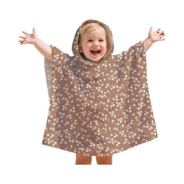 Imagem de Roupão De Banho Infantil Com Capuz Em Microfibra, Toalha De Praia E Pi