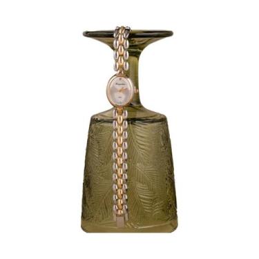 Imagem de Relógio De Quartzo Feminino Elegante Dourado E Prateado Com Mostrador 