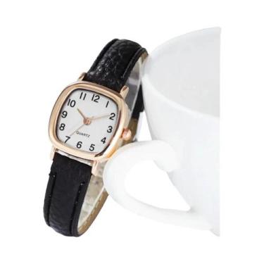 Imagem de Relógio feminino moda pequena árabe relógios de quartzo pulseira de co