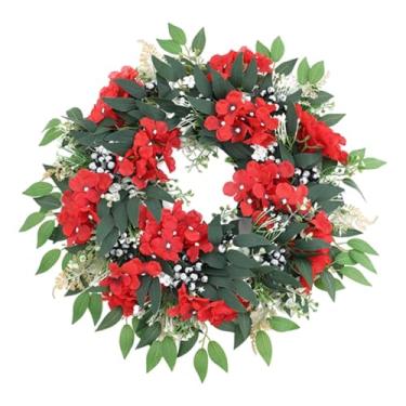 Imagem de Vaveren Guirlanda artificial para porta de entrada, ideal para primavera e verão. Artesanato, presente e decoração para pendurar na parede, escritório, casa