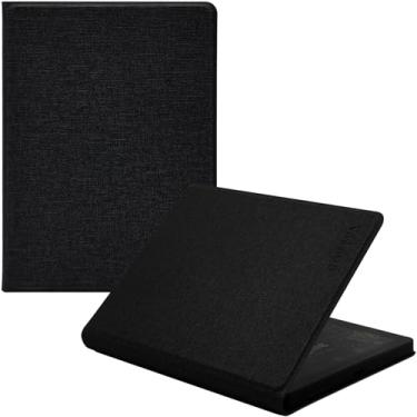 Imagem de GOVTVA Capa magnética para Bigme B6 Color/Bigme B6 capa de couro premium ultrafina leve com hibernar/despertar automático e fecho magnético (tecido preto)