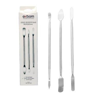 Imagem de Jogo de Espátulas Profissional De Ponta Dupla [[ 3 Peças ]] Espátulas de Metal para Manutenção de Eletrônicos, Celulares, Tablets, Computador, Notebooks, PS3, PS4, PS5