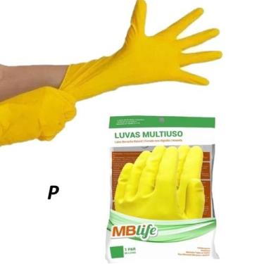 Imagem de Luva Multiuso Latex Mblife Amarela, P