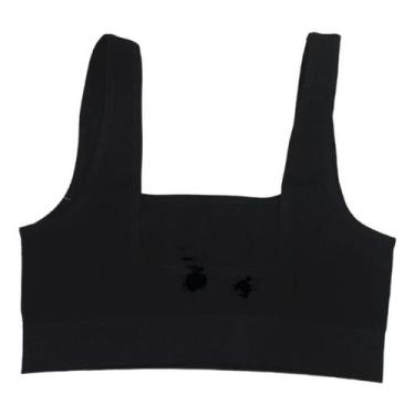 Imagem de Top Sem Bojo Lupo Original Canelado Seamless Coleção Nova, Preto, G