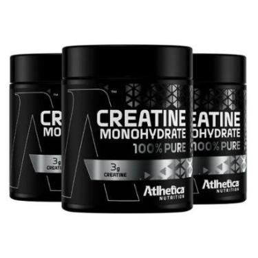 Imagem de Kit 3x Creatina Pura Monohidrata 100% 300g - Atlhetica-Unissex