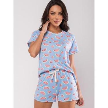 Imagem de Pijama Salvatore Fashion Short Blusa Manga Curta Malha Feminino-Feminino