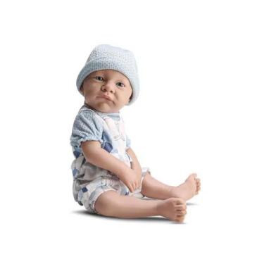 Imagem de Boneca Bebe Reborn Premium Com Manta Menino Bambola 889
