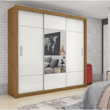 Imagem de Guarda Roupa Lotse Com Espelho Cinamomo/Off - Carioca Móveis