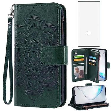 Imagem de Asuwish Capa de telefone para Samsung Galaxy Note 10 5G capa carteira com protetor de tela de vidro temperado e flor flip porta-cartão de crédito acessórios para celular Note10 Notes 10s Ten Not S10