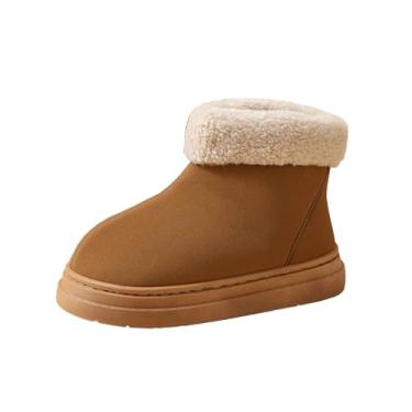 Imagem de Botas femininas modernas, casuais, versáteis, de salto curto, salto fechado, elegantes para outono e inverno, Café, 38