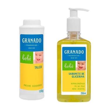 Imagem de KIT Talco 100g + Sabonete Líquido Bebê Tradicional Granado 250ml Amare