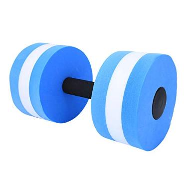 Imagem de Pssopp Halteres Flutuantes de água, Conjunto de Halteres de Espuma de Eva, Equipamento de Fitness Aquático Flutuante para Exercício de Piscina, de Mão (e branco)