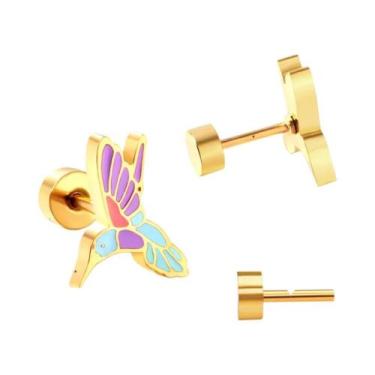 Imagem de Brincos De Coração De Acrílico Fofos Para Meninas LUXUKISSKIDS Joias D