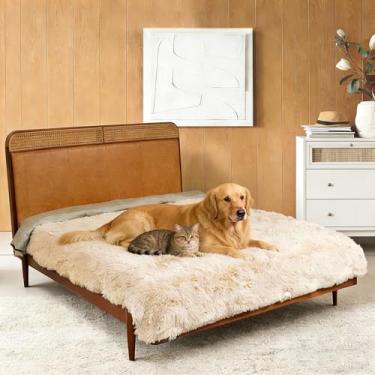 Imagem de Snugglesinto Capa de cama de cachorro impermeável, cobertor macio de pelúcia para animais de estimação com parte traseira antiderrapante para sofá de cama, protetor de móveis para cães e gatos