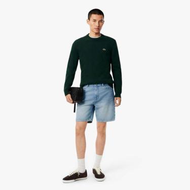 Imagem de Bermuda em Denim com Ajuste Reto Lacoste Masculina-Masculino