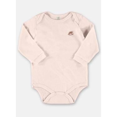 Imagem de Body Bebê Menina Manga Longa Algodão Rosa Claro Up Baby-Feminino