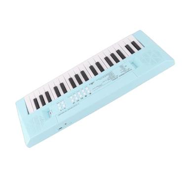 Imagem de Cryfokt Teclado Musical Piano Elétrico Com 37 Teclas para Educação de Iniciantes Melhor Presente para Crianças Cantar Junto Microfone Plástico Preto e Branco de Fonte de Alimentação Dupla Portátil