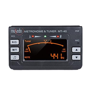 Imagem de Metrônomo afinador gerador de portátil 3 em 1 para guitarra baixo violino ukulele cromático com display LCD claro alta precisão multifuncional