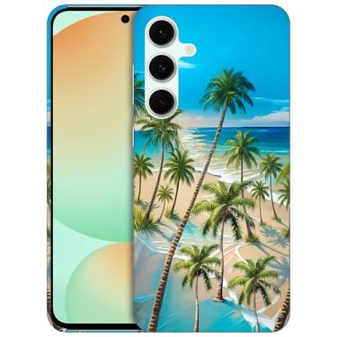 Imagem de GlamCase - Capa com suporte estampado de palmeiras na praia para S24FE5G branca