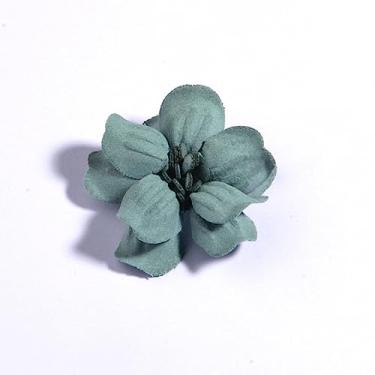 Imagem de NevStp 10 peças de 5 cm feito à mão DIY tecido flor para convite de casamento flores artificiais vestido sapatos bouquet noiva, verde