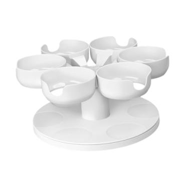 Imagem de Ｂｅｓｇａ RATA de BARRAÇÃO de GARRAÇÃO de GRANHA de ÁGUA ROTAÇÃO ROTATIVA DISPACIMENTO DOMENCIO de CUSTA de CUMENTE ESTABLE Organizador de copo para, Branco