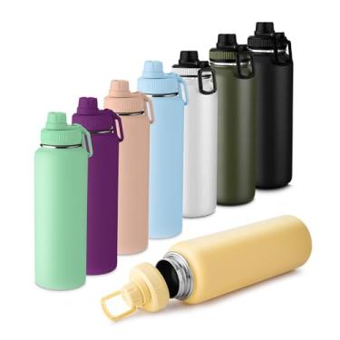 Imagem de Garrafa Térmica 1,2 Litros Aço Inoxidável, Parede Dupla Para Manter Quente Ou Fria, Design Moderno Com Alça Embutida Para Transporte Facilitado, Tampa Vedada Para Não Vazar UTIMAIS+ (Roxo)