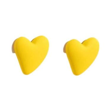 Imagem de Brincos De Coração Geométrico Em Acrílico Cor De Doce, Joia De Festa C