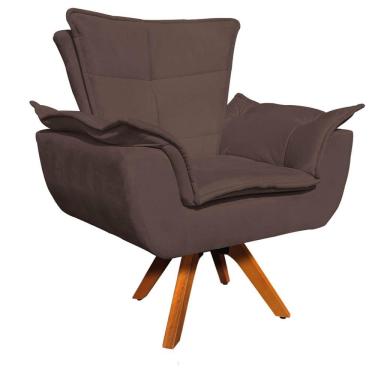 Imagem de Kit 01 Namoradeira E 02 Poltronas Opala Suede Marrom