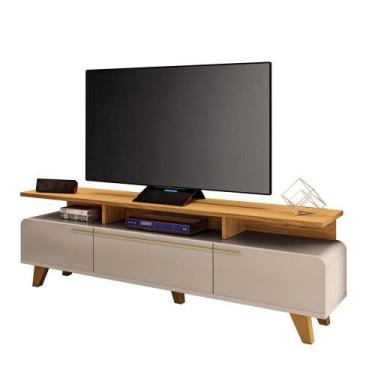 Imagem de Rack Bancada Essenza Para TV até 70" Polegadas - HB Móveis, Off White/