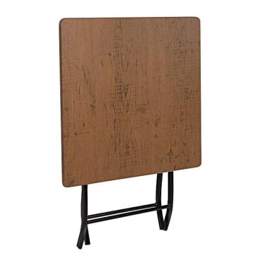 Imagem de Jogo Mesa Imbuia Dobravel Com 4 Cadeiras Dobravel Castanho