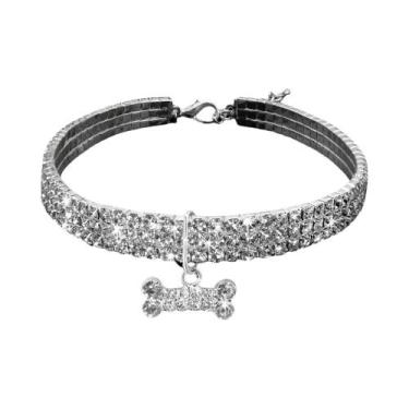 Imagem de Coleira Ajustável Para Cães E Gatos Pequenos Com Brilho Em Formato De 