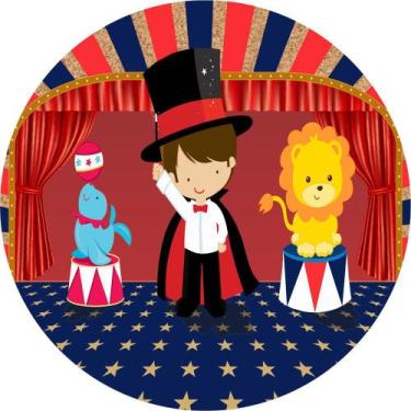 Imagem de Painel de Tecido Sublimado Redondo Circo Baby Magico 2 c/Elástico - Fa