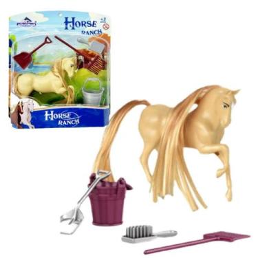 Imagem de Cavalo c/ Acessórios p/ Rancho Estábulo Adijomar Brinquedo