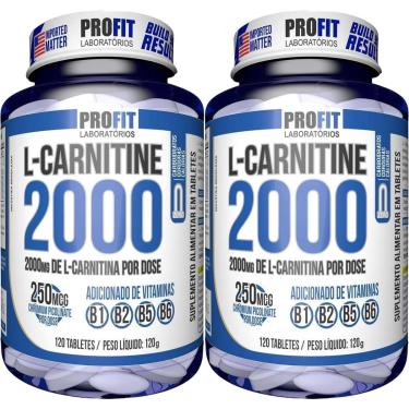 Imagem de Kit 2X L-Carnitina 2000 + 250mcg Cromo - 120 Tabletes - ProFit-Masculino