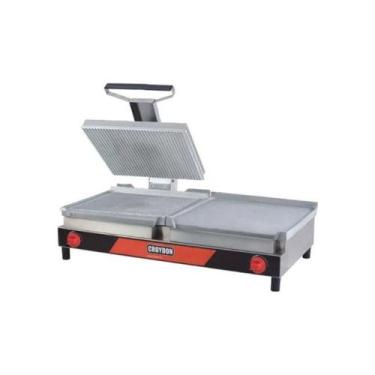Imagem de Sanduicheira a Gás Conjugada Gigante Chapa Estriada SCGE-G Croydon