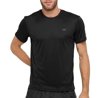 Imagem de Camiseta Masculina, Speedo, Interlock, Tecnologia Fastdry, Tamanho M - Preto