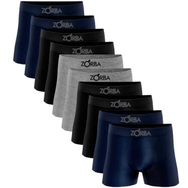 Imagem de Kit com 10 Cuecas Zorba Boxer Algodão Sem Costura 781 Cores Sortidas - G