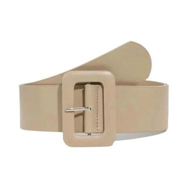 Imagem de Cinto Feminino Largo De Couro PU, Moda Simples E Luxuosa, Preto E Rosa