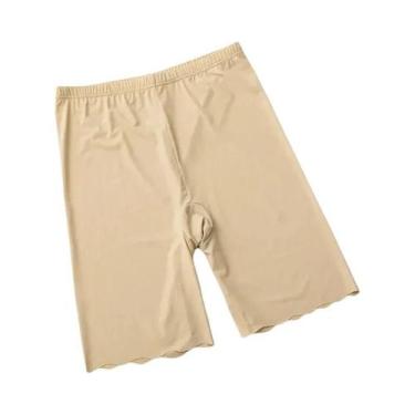 Imagem de Shorts De Segurança Femininos plus Size De Cintura Alta Sem Costura Em