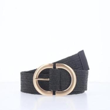 Imagem de Cinto de Elástico em Ráfia com Fivela Metalizada-Feminino