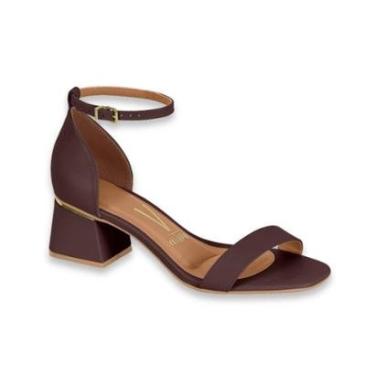 Imagem de Sandalia Feminina Vizzano Salto Bloco Baixo Festa Casual Conforto Ref: 6428.104-Feminino