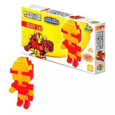 Imagem de Bloco De Montar Liga Dos Defensores 64 Pcs Infantil Presente - GGB, Am