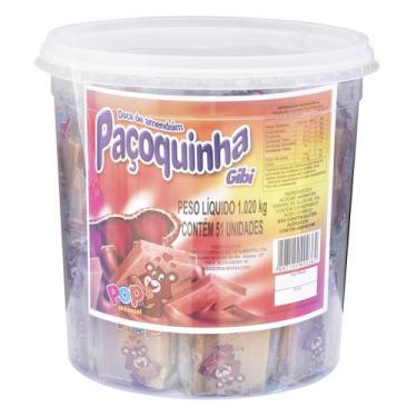 Imagem de Paçoca de Pote Doce de Amendoim Gibi Lisa Pote 51 unidades