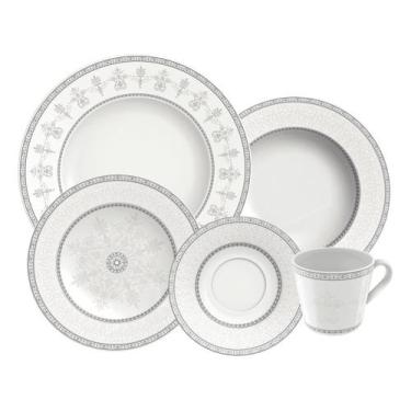 Imagem de Aparelho de Jantar e Chá 20 Peças Tramontina - Porcelana Cinza Redondo