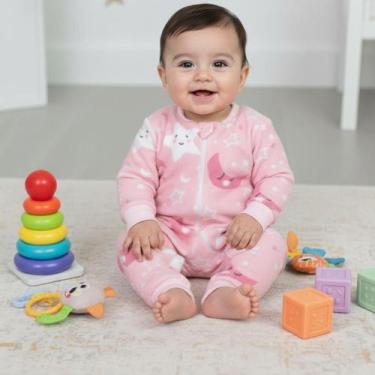 Imagem de Macacão Fleece Peluciado Confortável e Quentinho Perfeito para Bebês L
