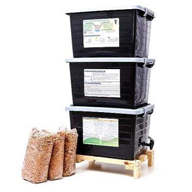 Imagem de Composteira doméstica 90L - Reduza seu lixo orgânico e produza adubo orgânico