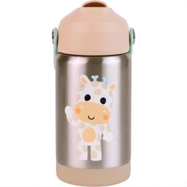 Imagem de Garrafinha Térmica Inox Parede Dupla Canudo Girafa - Buba