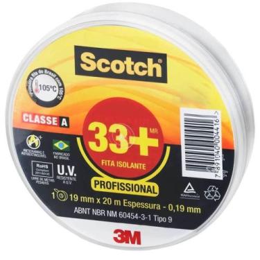 Imagem de Fita Isolante Scotch 33+ 19mmx20m 69134 - Hb004482483 - 3m Fita Isolan